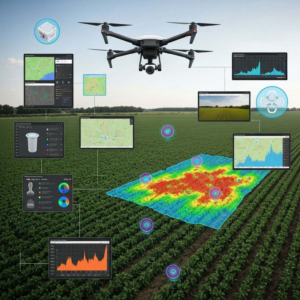 Expert crop analysis tools interface with AI-powered pest detection capabilities